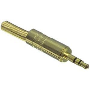 Jackstik 3,5 mm stereo guld